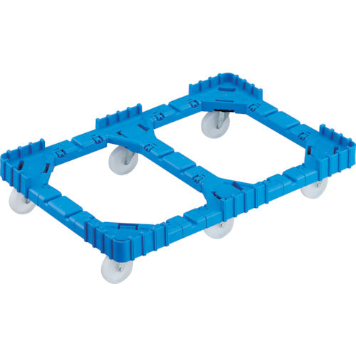 ＴＲＵＳＣＯ　ＯＣドーリー　７５Ｌオリコン用　ナイロン車輪　６輪自在　ブルー　OCD-75AN-B　1 台