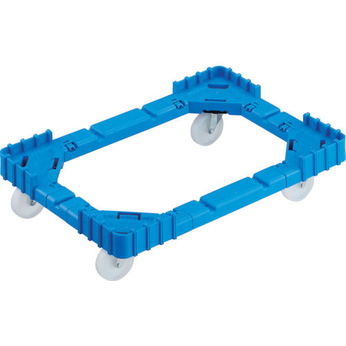 TRUSCO OC Dolly for 50L containers, nylon wheels, 4 free-moving wheels, blue, OCD-50AN-B, 1 unit