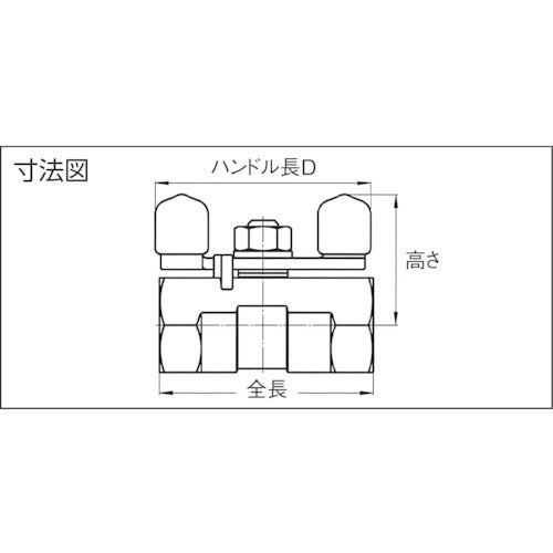 ＨＡＭＡＩ　ステンレス製ねじ込みボールバルブ（つまみハンドル）　BST-02-08RC　1 個