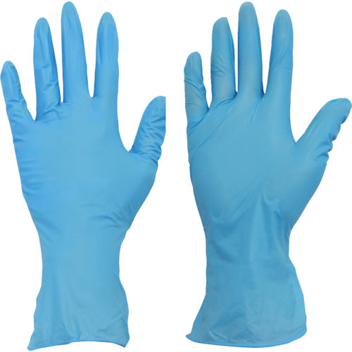 ＴＲＵＳＣＯ　【売切廃番】　使い捨てハイブリッド手袋　粉無Ｌ　ブルー　（１００枚入）　THDG-1008L　1 箱