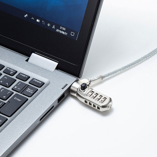 SANWA nano 슬롯 대응 보안 와이어 다이얼 자물쇠 SLE-40S 1개