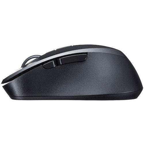 SANWA Silent Wireless Blue LED Mouse (5 Buttons, Black) MA-WBL153BK 1 pc