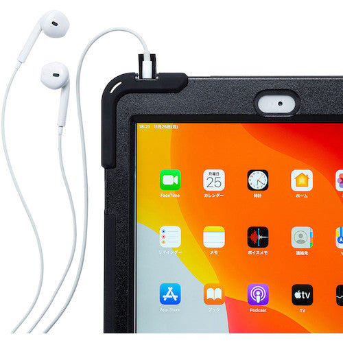 ＳＡＮＷＡ　ｉＰａｄ　１０．２インチ　前面保護フィルター付耐衝撃ケース　PDA-IPAD1620BK　1 個