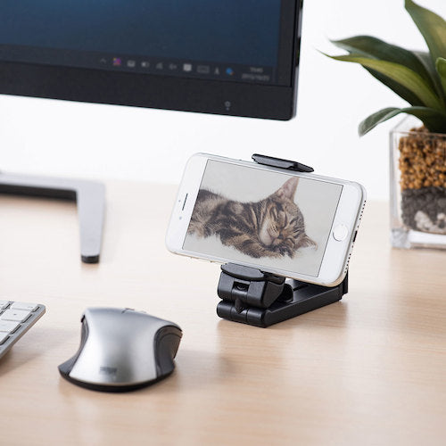 SANWA 여행 스마트폰 홀더 PDA-STN30BK 1개