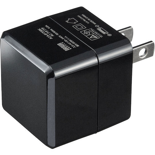 ＳＡＮＷＡ　キューブ型ＵＳＢ充電器（１Ａ・高耐久タイプ・ブラック）　ACA-IP70BK　1 台