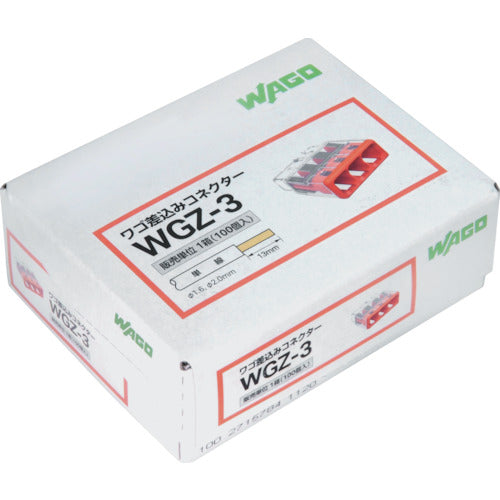WAGO WGZ-3 Plug-in Connector 3-hole 100 pieces WGZ-3 1 box