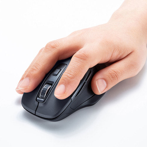 SANWA Silent Wireless Blue LED Mouse MA-WBLC169BK 1 piece