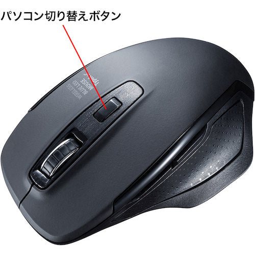 SANWA Silent Wireless Blue LED Mouse MA-WBLC169BK 1 piece