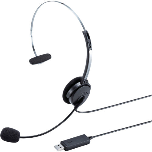 SANWA USB Headset MM-HSU12BK 1 unit