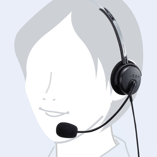 ＳＡＮＷＡ　ＵＳＢヘッドセット　MM-HSU12BK　1 台