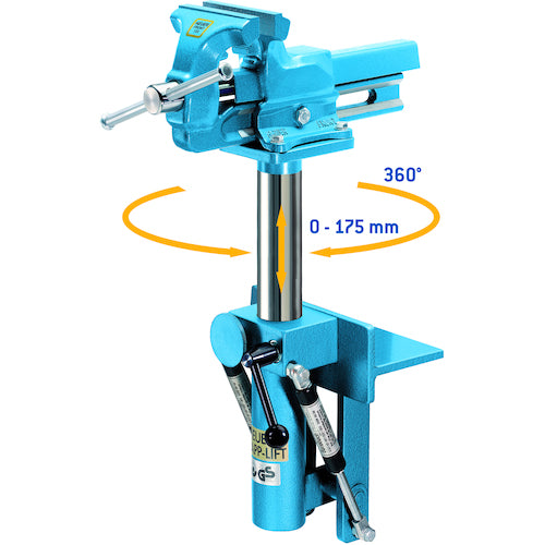 Heuer Lead Vice Folding Rotating Lift HEUER Collapsible-Lift for 120mm 106120 1 unit