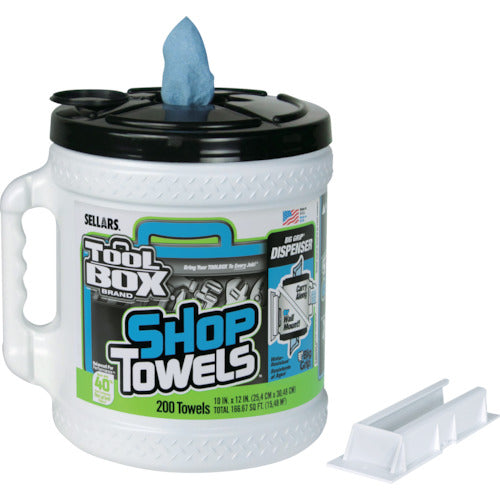 SELLARS TOOLBOX[[R상]] 숍 타월(케이스 첨부) 블루 200 시트 Z400 55208 1개