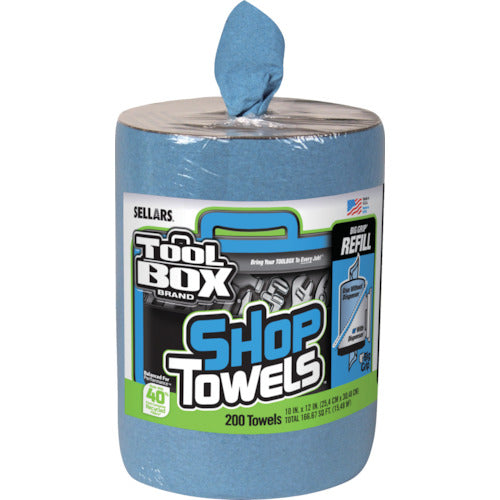 SELLARS TOOLBOX[[R상]] 숍 타월(케이스 부착) 리필용 블루 200 시트 Z400 55207 1권