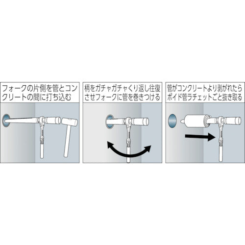 ＴＯＰ　ボイド管ラチェット　３００ｍｍ　VR-300　1 丁