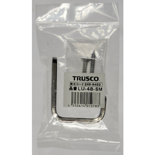 ＴＲＵＳＣＯ　Ｌ型フック　ＳＵＳ　鏡面　４８ｍｍ　LU-48-SM　1 個