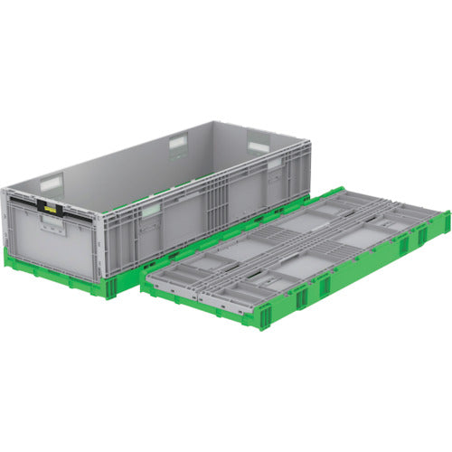 サンコー　折りたたみコンテナー　５６０９５０　オリコンＥＰ１２３Ｂ　グリーン／ライトグレー　56095000GRGL　1 個