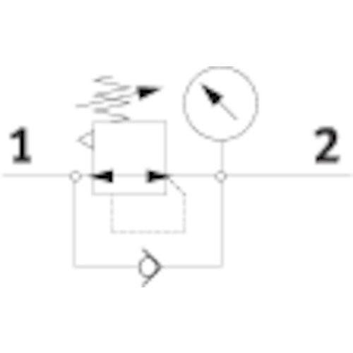 ＰＩＳＣＯ　レギュレータ　プッシュロックタイプ　圧力ゲージ付エルボ　φ４用　接続口径Ｒ１／８　RVCMP4-01　1 個