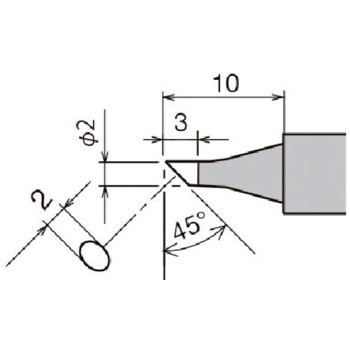 GUT Replacement Tip Short 2C Type PX-28RT-S2C 1 Piece