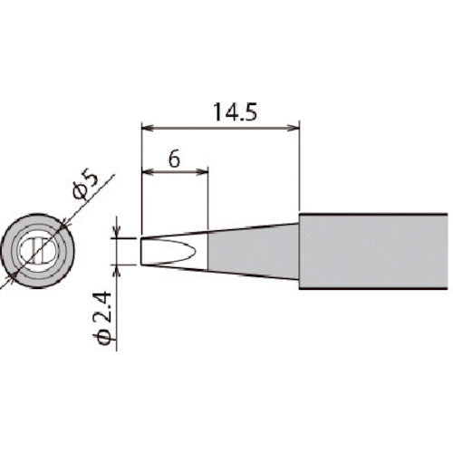 グット　交換こて先　Ｄ型　PX-28RT-2.4D　1 本
