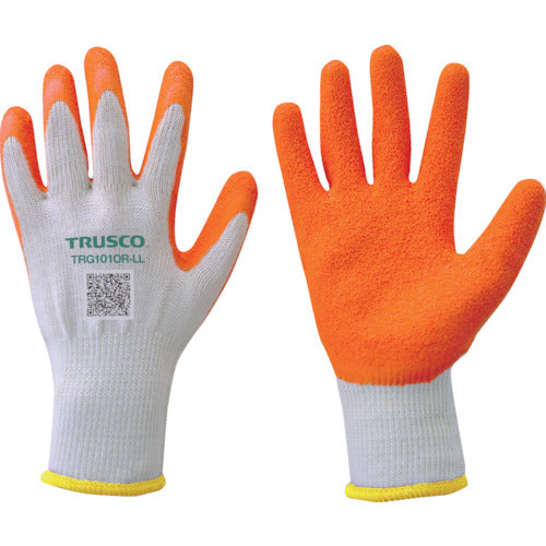 TRUSCO [Sold out and discontinued] Rubber unlined gloves, orange, 1 pair, 10 gauge, LL, TRG101OR-LL, 1 pair
