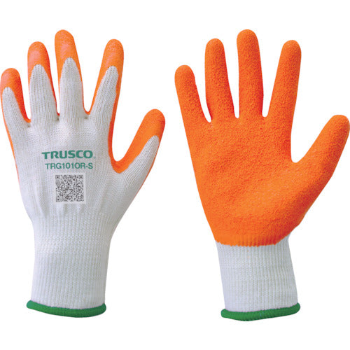 TRUSCO [Sold out and discontinued] Rubber unlined gloves, orange, 1 pair, 10 gauge, S, TRG101OR-S, 1 pair