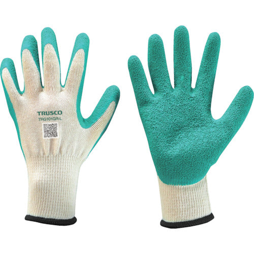 TRUSCO [Sold out and discontinued] Rubber backless gloves, green, 1 pair, 10 gauge, L, TRG101GR-L, 1 pair