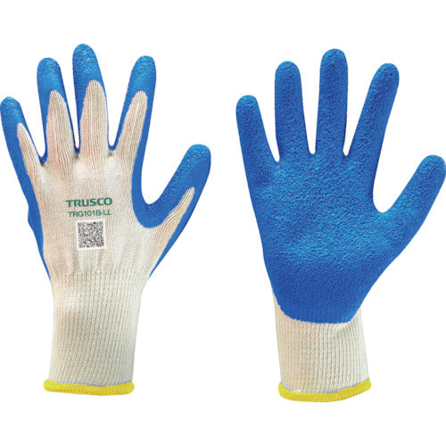 TRUSCO [Sold out and discontinued] Rubber backless gloves, blue, 1 pair, 10 gauge, LL, TRG101B-LL, 1 pair