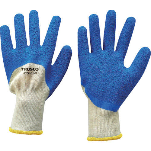 ＴＲＵＳＣＯ　ゴム背抜き手袋　ハーフコーティングタイプ　ブルー　１双入　１０ゲージ　ＬＬ　HCG101-LL　1 双