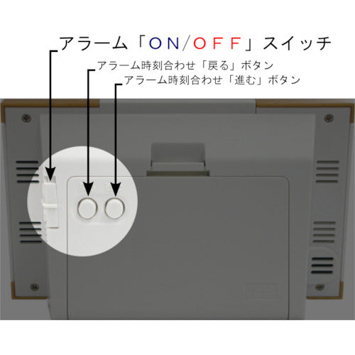 ＲＨＹＴＨＭ　リズム　電波　目覚まし時計　温湿度計付き　ブラウン　8RZ161SR07　1 個