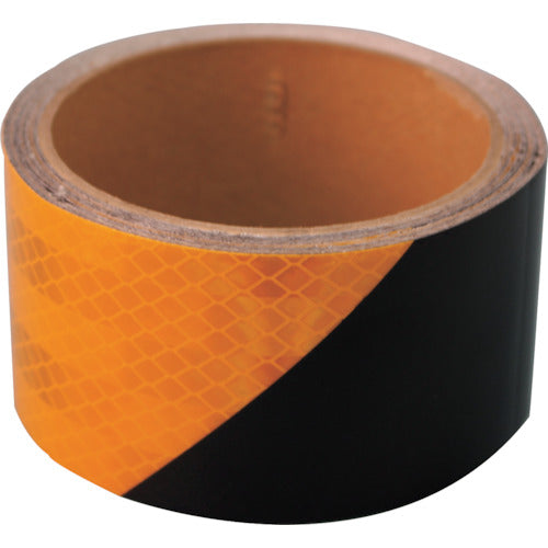 Nitto Elmate Rough Surface High Brightness Prismatic Reflective Tape DM7660 50mm x 3m Yellow/Black DM7660X50YB 1 Roll