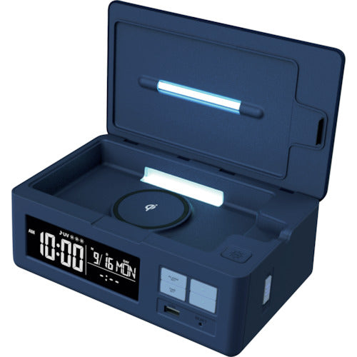 ADESSO Clock (Digital Display) Foch with Alarm and Snooze Function UV Sterilization Completion Alarm 215 x 133 x 84 mm PS-01 1 pc