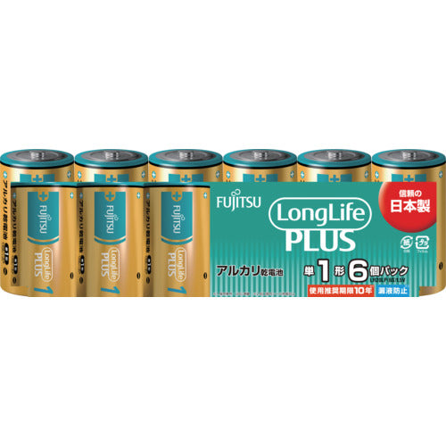 FDK Alkaline Battery D Long Life Plus 6-Pack LR20LP(6S) 1PK