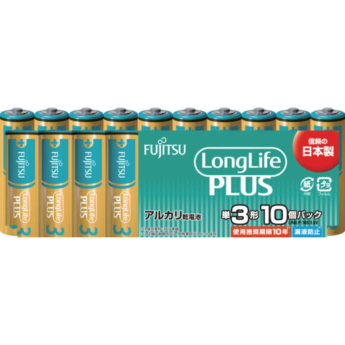 FDK Alkaline Battery AA Long Life Plus 10-Pack LR6LP(10S) 1 PK
