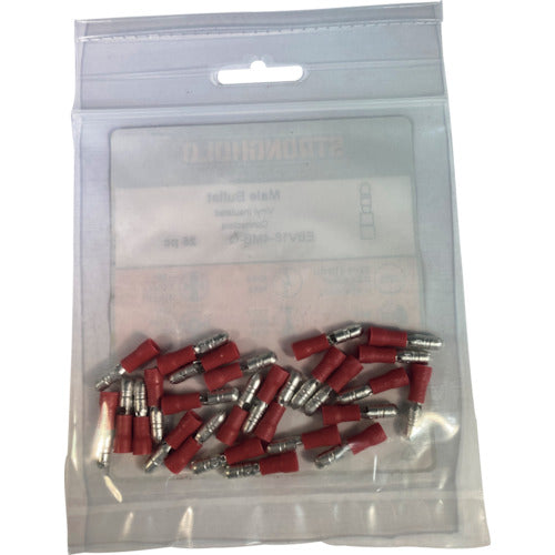 스트롱 홀드 비닐 절연 피복 부착 수형 기보시 단자 전선 사이즈: AWG22~16/0.3~1.25sq 단자 폭 3.9mm 25개들이 EBV18-4MB-Q EBV18-4MB-Q 1봉투