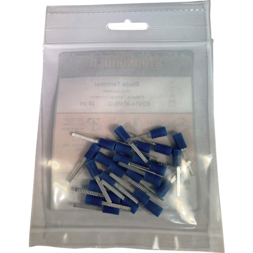 스트롱 홀드 비닐 절연 피복 부착 블레이드 단자 전선 사이즈：AWG16~14/1.25~2sq 25개들이 EDV14-87MB-Q EDV14-87MB-Q 1봉지