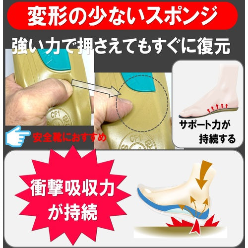 アシマル　靴の中敷き　メンズコンフォート２　Ｌ　２７．０−２８．５　CF10L　1 足
