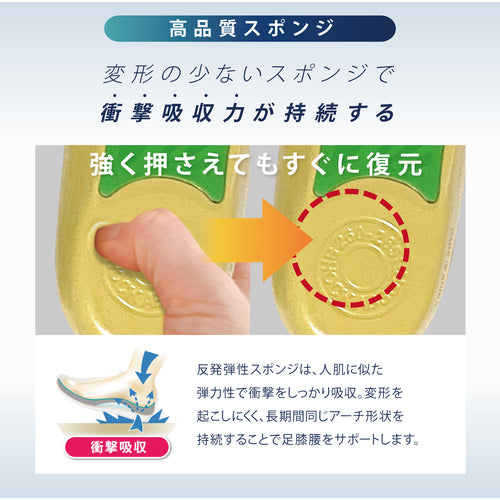 アシマル　靴の中敷き　ウォーキング２　２５．０−２５．５　CF805　1 足