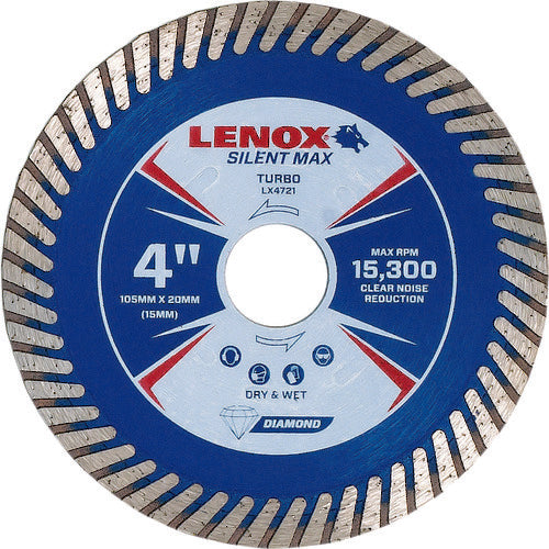 LENOX 사일런트 맥스 터보 105 조용한 다이아몬드 휠 LX4721 1 장