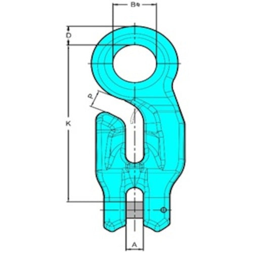 ＹＯＫＥ　チェーン長さ調節フック（アイタイプ）１．１Ｔ　X-079-06　1 個