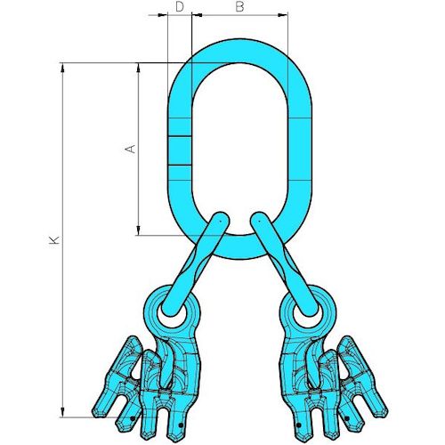 YOKE G-100 체인 길이 조절 서브 링크 첨부 마스터 링크 GrabEX(4개 매달기용・핀 타입) 16.8T X-A06-16 1개