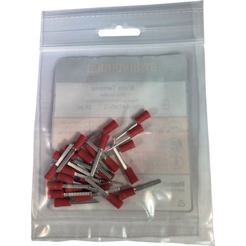 스트롱 홀드 비닐 절연 피복 부착 블레이드 단자 전선 사이즈：AWG22∼18/0.3∼0.75sq 25개들이 EDV18-87MB-Q EDV18-87MB-Q 1봉