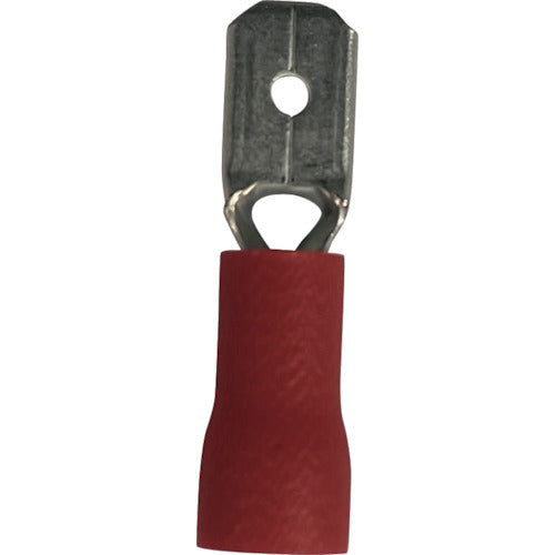 스트롱 홀드 비닐 절연 피복 부착 압착 단자 수형 전선 사이즈：AWG22～18/0.3～0.75sq 250 탭용 25개들이 EDV18-250M-Q EDV18-250M-Q 1봉투