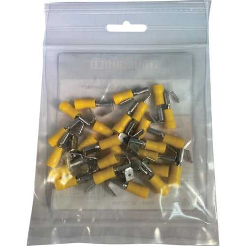 스트롱 홀드 Piggy Back 비닐 절연 피복 부착 압착 단자 전선 사이즈：AWG12~10/3.5~5.5sq 250 탭용 25개들이 EDV10-250P-Q EDV10-250P-Q 1봉투