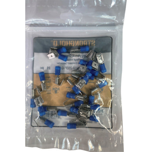 스트롱 홀드 Piggy Back 비닐 절연 피복 부착 압착 단자 전선 사이즈：AWG16~14/1.25~2sq 250 탭용 25개들이 EDV14-250P-Q EDV14-250P-Q 1봉투