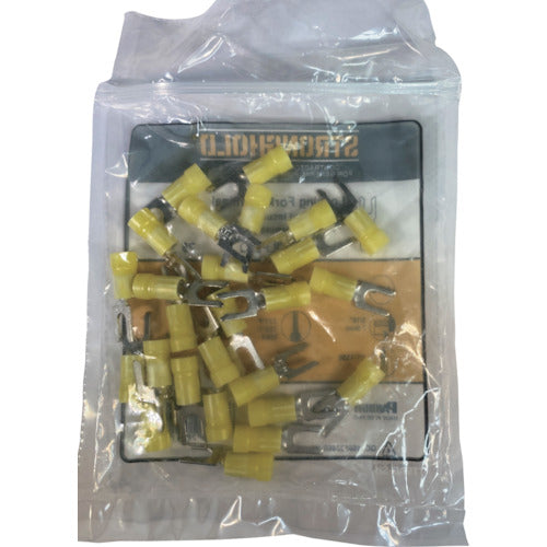 스트롱 홀드 비닐 절연 피복 부착 압착 단자(빠짐 방지 타입 선개형) 전선 사이즈: AWG12~10/3.5~5.5sq 설치 나사: M5 25개들이 EV10-10LFB-Q EV10-10LFB-Q 1봉투