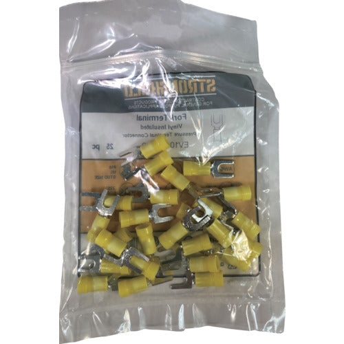 스트롱 홀드 비닐 절연 피복 부착 압착 단자(선개형) 전선 사이즈: AWG12~10/3.5~5.5sq 설치 나사: M5 25개들이 EV10-10FB-Q EV10-10FB-Q 1봉투