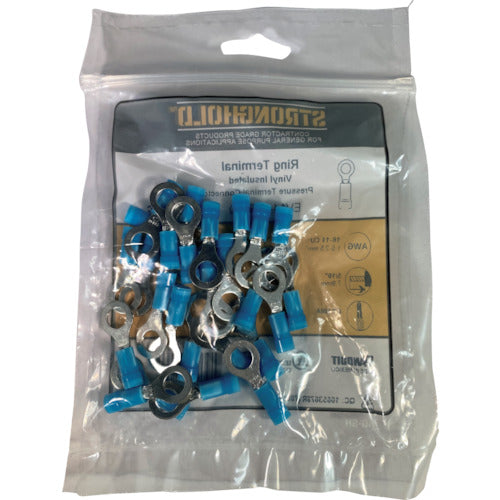 스트롱 홀드 비닐 절연 피복 부착 압착 단자(원형) 전선 사이즈: AWG16~14/1.25~2sq 설치 나사: M6 25개들이 EV14-14RB-Q EV14-14RB-Q 1봉투