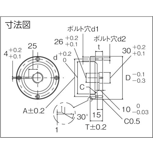 ＴＲＵＳＣＯ　ロケートリング（ショルダータイプ用）　TLLRSD100-45　1 個