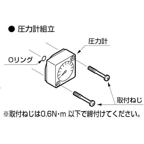 ＣＫＤ　Ｆ．Ｒ．Ｌユニット　２０００〜８０００シリーズ用　圧力計組立　G401-W-P10　1 個