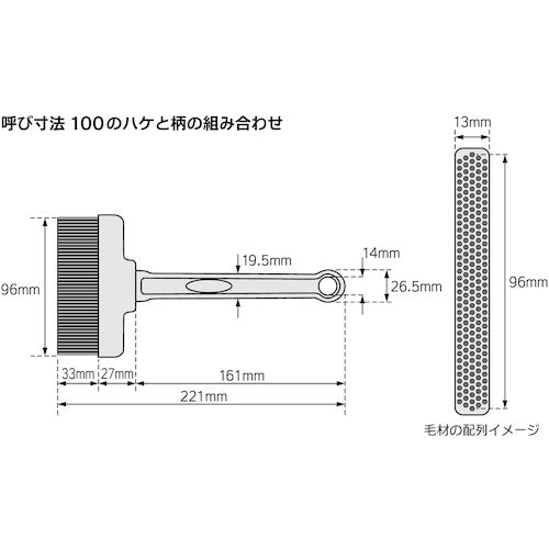 ＡＲＡＭ　ＭＰＦ　シリコーンハケ　ＭＰＦ−ＳＢＲ１００−ＢＬ（ハケ部のみ）（０６５８−０３）　0658-03MPF-SBR100-BL　1 個